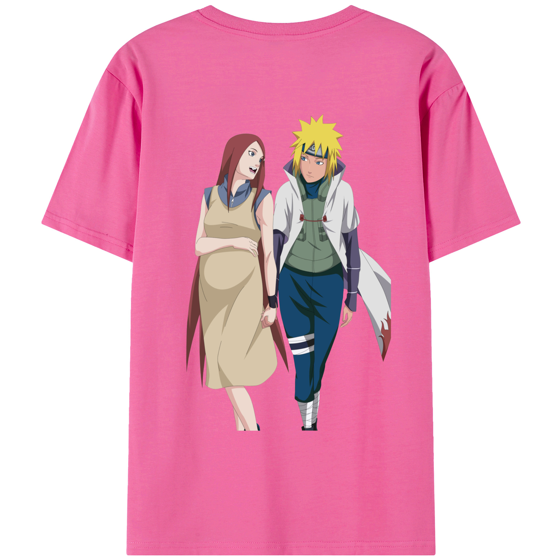 （画像用） NARUTO -ナルト- 波風 ミナト Namikaze Minato レディース半袖Tシャツ(バックプリント)